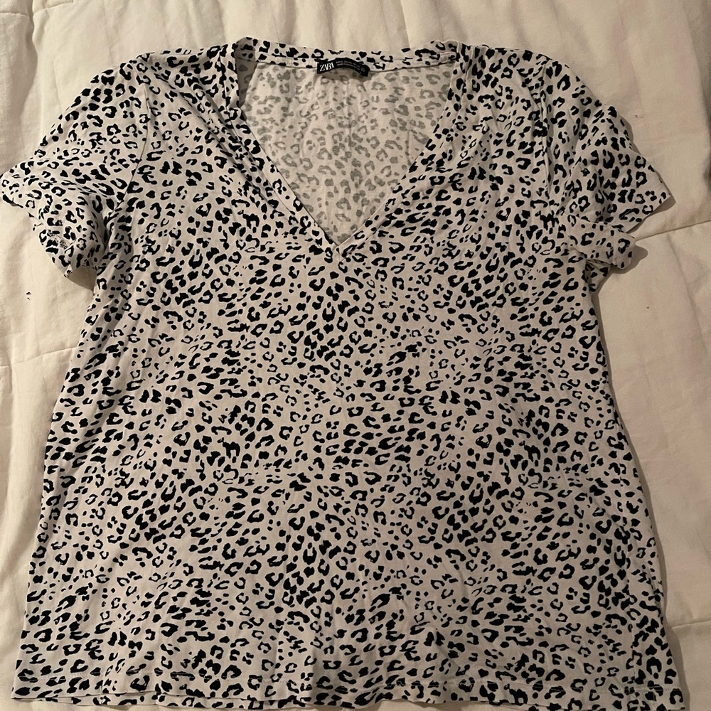 Zara zebra print t shirt